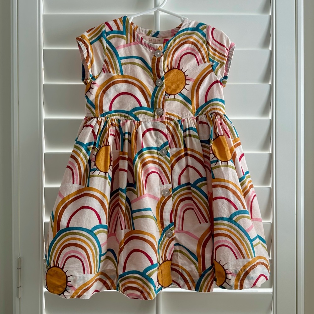 Pink Chicken rainbow dress 3t